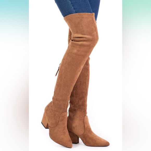 Over the Knee Thigh High Suede Boots - Picture 3 of 7